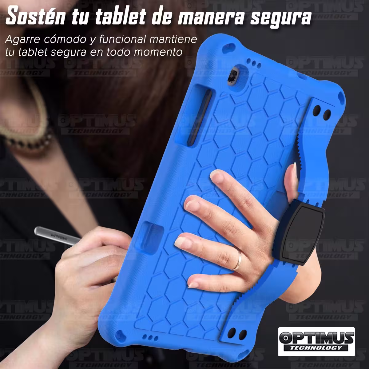 Kit Vidrio Cristal Templado Y Estuche Protector Anti golpes con Correa para Tablet Samsung Galaxy Tab S6 Lite 10.4 2022 P619