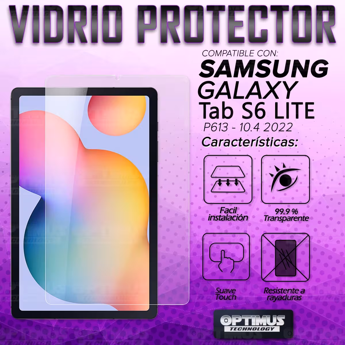 Kit Vidrio Cristal Templado Y Estuche Protector Anti golpes con Correa para Tablet Samsung Galaxy Tab S6 Lite 10.4 2022 P619