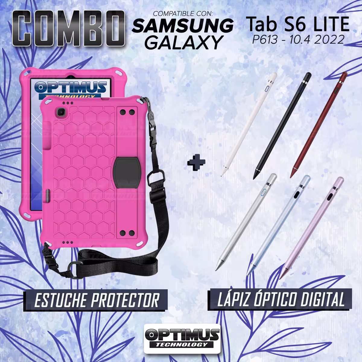Kit Estuche Protector con Correa Y Lápiz Óptico Digital Stylus Pen para Tablet Samsung Galaxy Tab S6 Lite 10.4 2022 P619 - P613