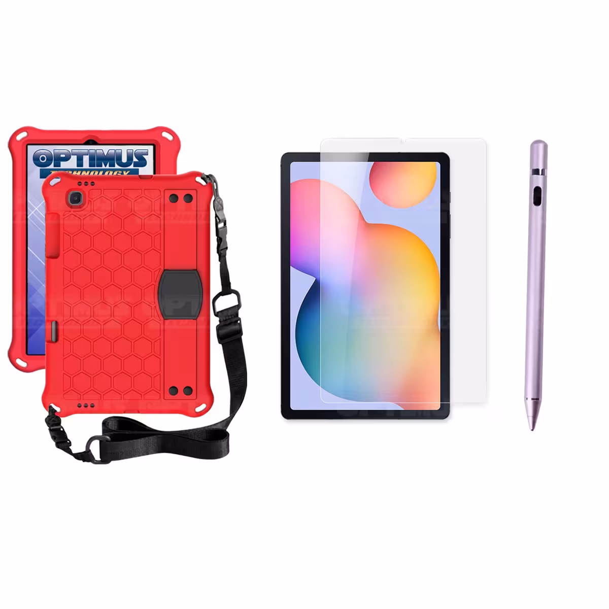 Kit Estuche Protector Correa + Vidrio Templado + Lápiz Digital para Tablet Samsung Galaxy Tab S6 Lite 10.4 2022 P619 - P613