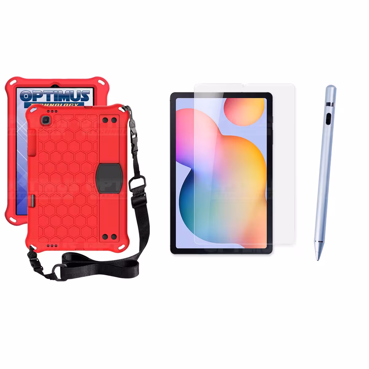 Kit Estuche Protector Correa + Vidrio Templado + Lápiz Digital para Tablet Samsung Galaxy Tab S6 Lite 10.4 2022 P619 - P613