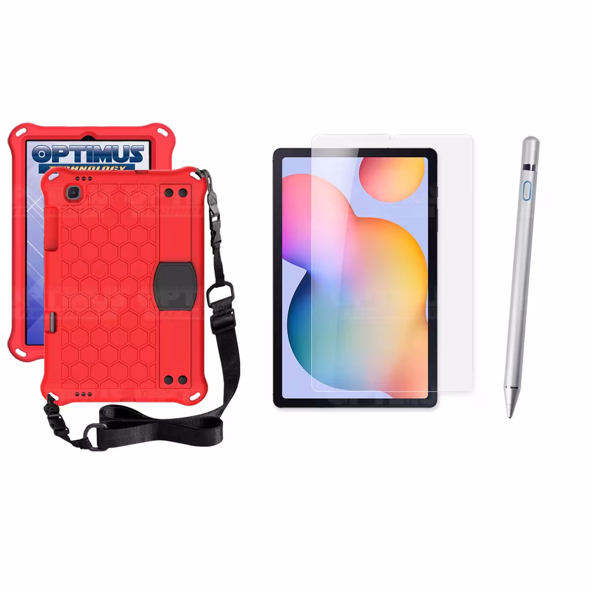 Kit Estuche Protector Correa + Vidrio Templado + Lápiz Digital para Tablet Samsung Galaxy Tab S6 Lite 10.4 2022 P619 - P613