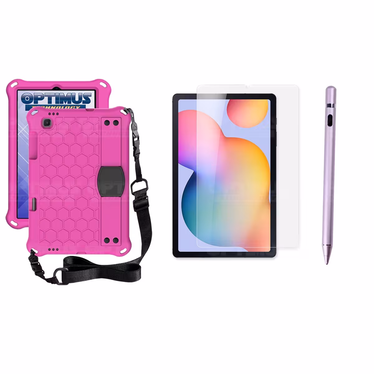 Kit Estuche Protector Correa + Vidrio Templado + Lápiz Digital para Tablet Samsung Galaxy Tab S6 Lite 10.4 2022 P619 - P613