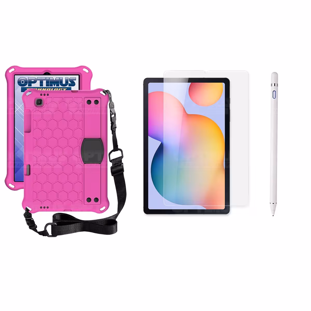 Kit Estuche Protector Correa + Vidrio Templado + Lápiz Digital para Tablet Samsung Galaxy Tab S6 Lite 10.4 2022 P619 - P613