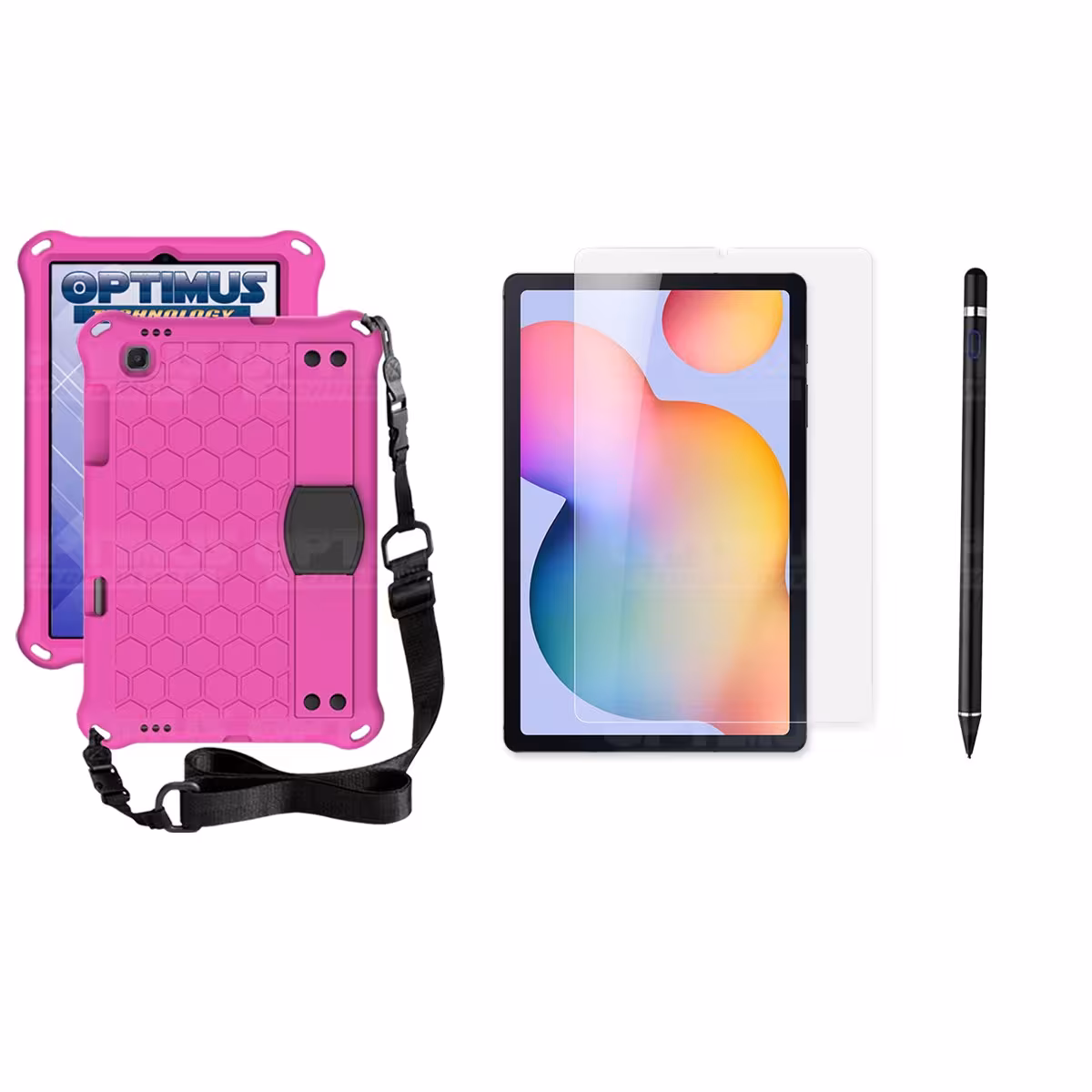 Kit Estuche Protector Correa + Vidrio Templado + Lápiz Digital para Tablet Samsung Galaxy Tab S6 Lite 10.4 2022 P619 - P613