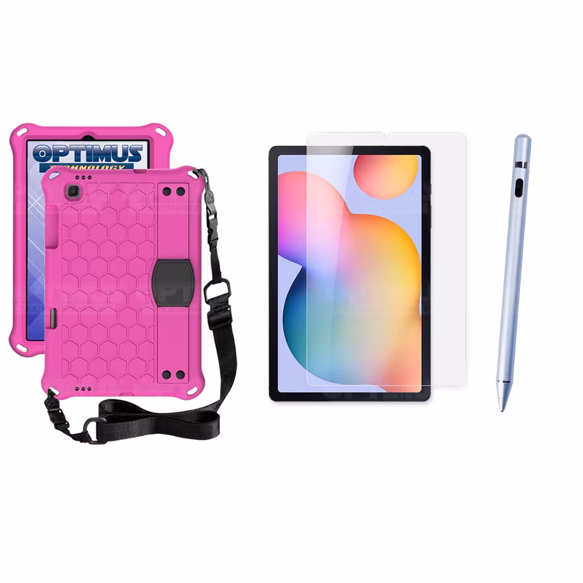 Kit Estuche Protector Correa + Vidrio Templado + Lápiz Digital para Tablet Samsung Galaxy Tab S6 Lite 10.4 2022 P619 - P613