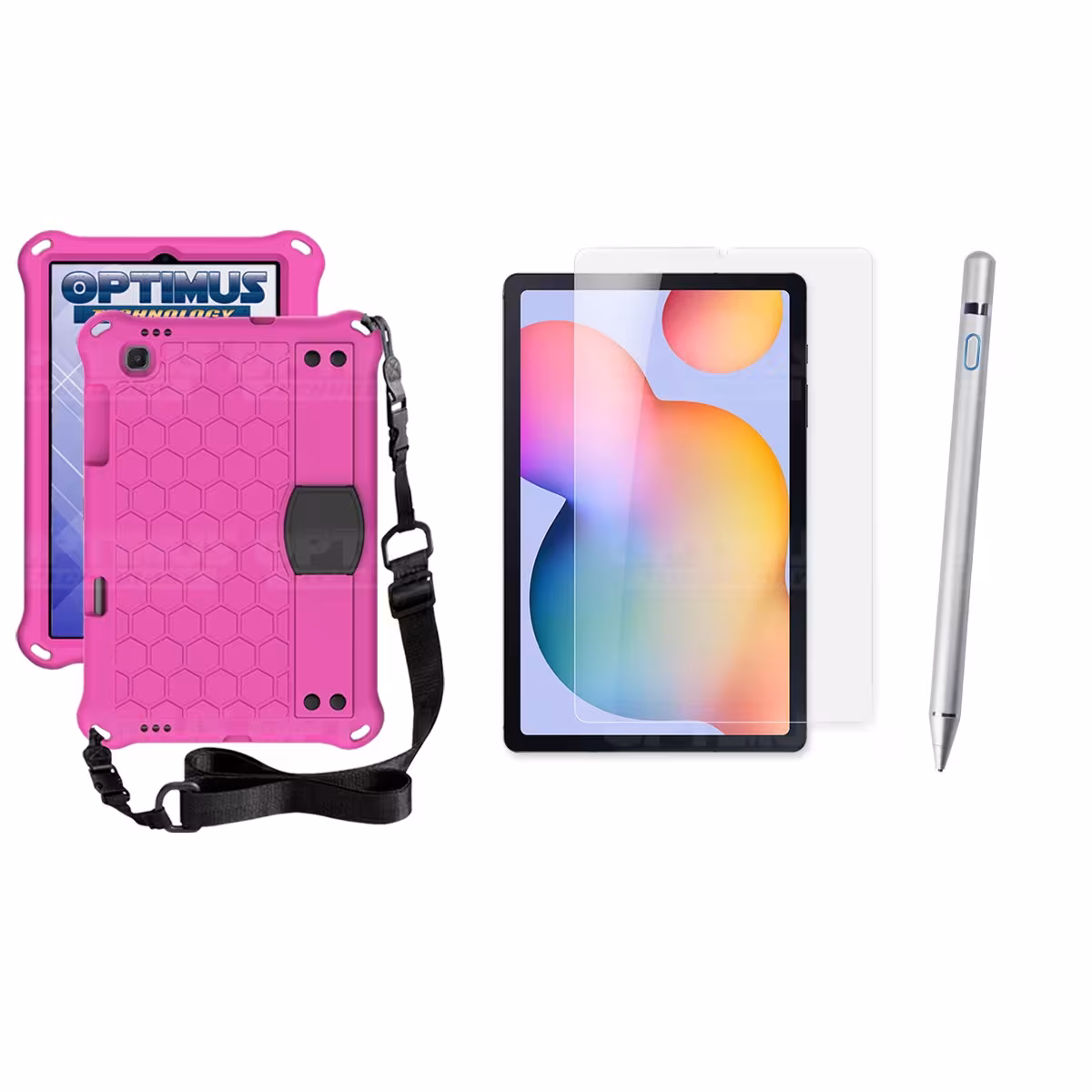 Kit Estuche Protector Correa + Vidrio Templado + Lápiz Digital para Tablet Samsung Galaxy Tab S6 Lite 10.4 2022 P619 - P613