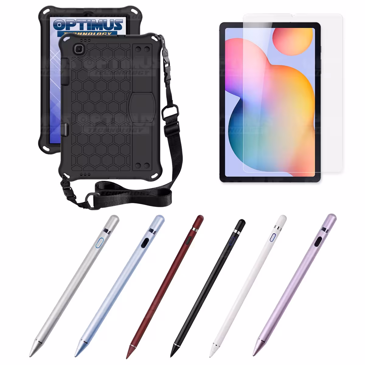 Kit Estuche Protector Correa + Vidrio Templado + Lápiz Digital para Tablet Samsung Galaxy Tab S6 Lite 10.4 2022 P619 - P613