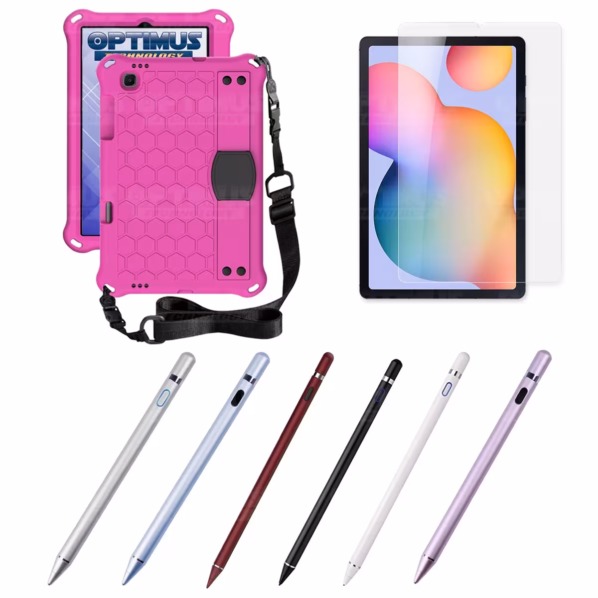 Kit Estuche Protector Correa + Vidrio Templado + Lápiz Digital para Tablet Samsung Galaxy Tab S6 Lite 10.4 2022 P619 - P613