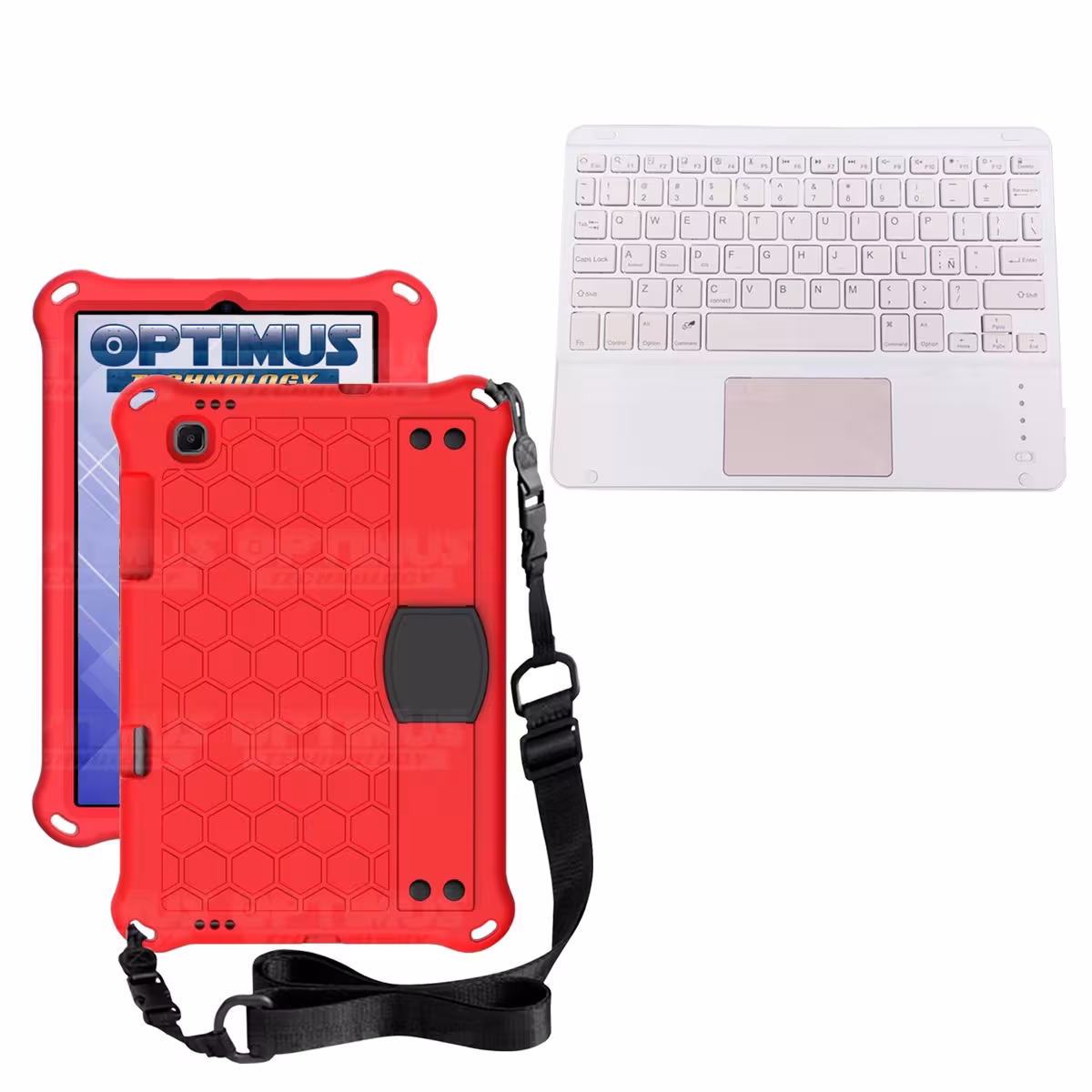 Kit Case Protector con correa + Teclado Mouse Touchpad Bluetooth para Tablet Samsung Galaxy Tab S6 Lite 10.4 2022 P619 - P613