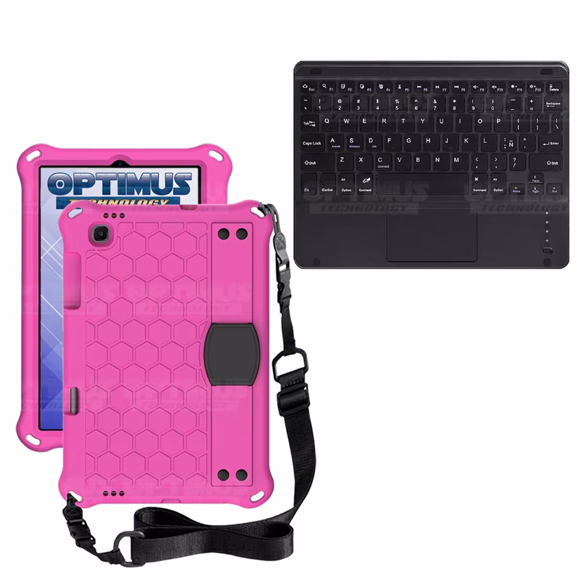 Kit Case Protector con correa + Teclado Mouse Touchpad Bluetooth para Tablet Samsung Galaxy Tab S6 Lite 10.4 2022 P619 - P613