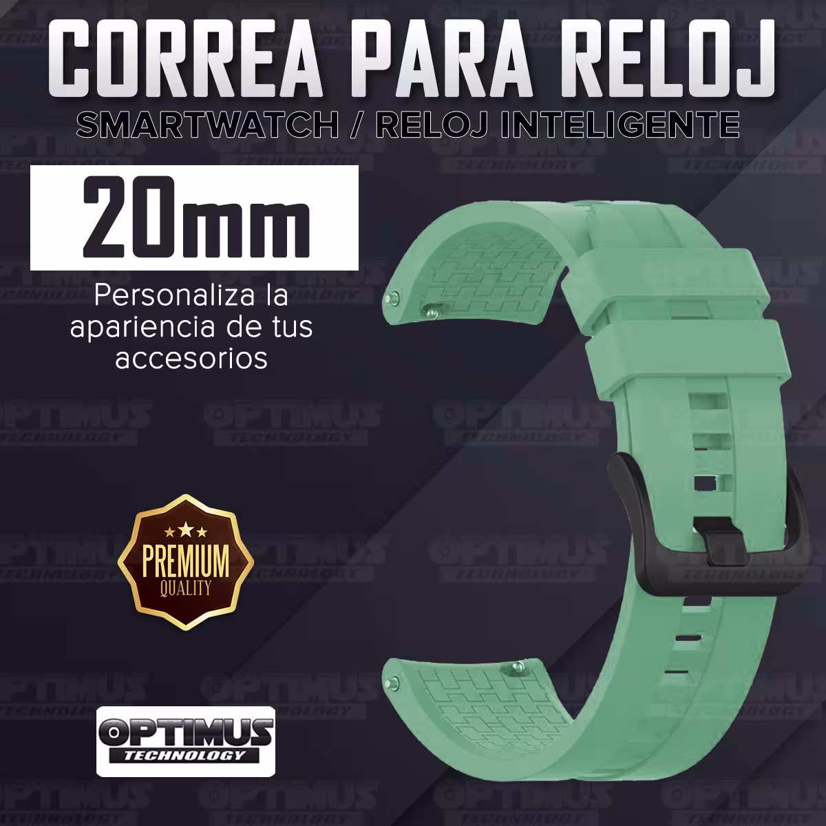 Banda Manilla Correa de Silicona 20mm (milímetros) para reloj o Smartwatch Casio Xiaomi fossil Huawei Samsung Michael Kors Rolex