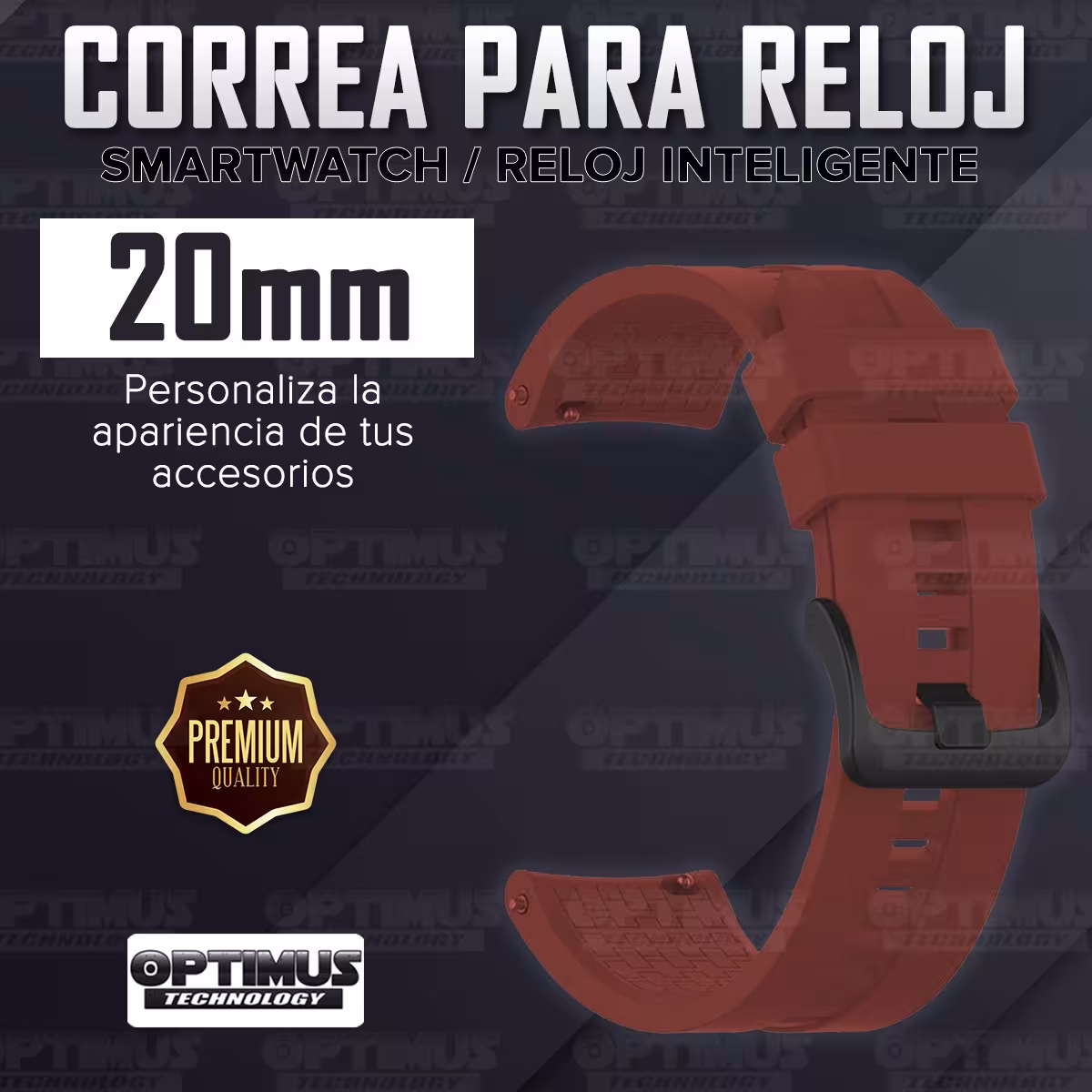 Banda Manilla Correa de Silicona 20mm (milímetros) para reloj o Smartwatch Casio Xiaomi fossil Huawei Samsung Michael Kors Rolex