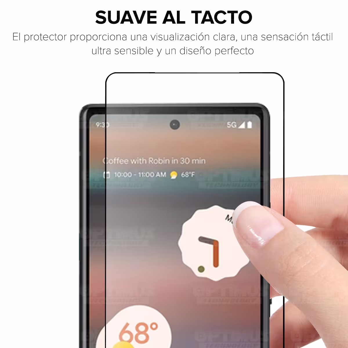 Kit Vidrio templado y Estuche Case Forro Protector para celular Google Pixel 6A 5G 2022
