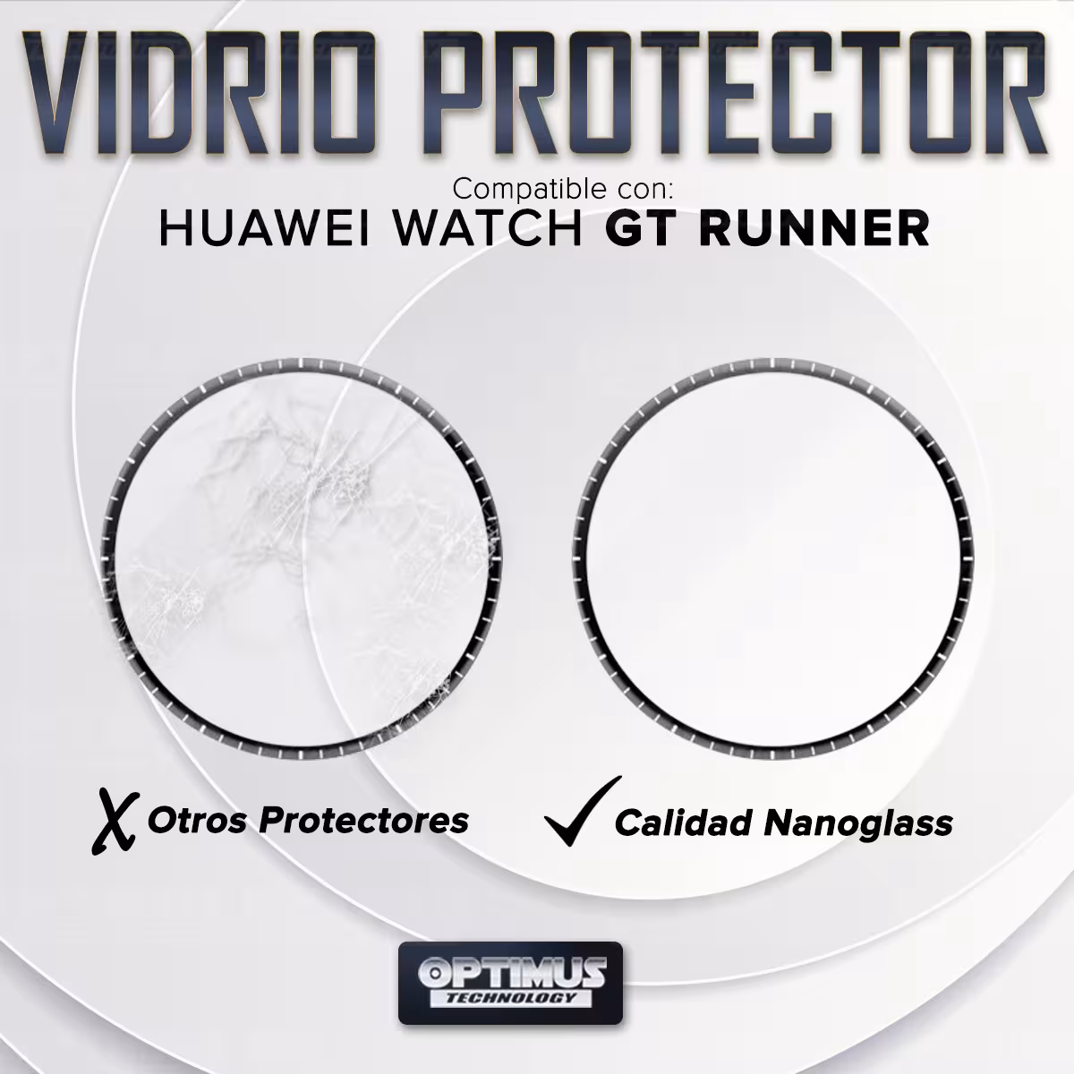 Vidrio Templado Cerámico Nanoglass Para Reloj Smartwatch Huawei Watch GT Runner