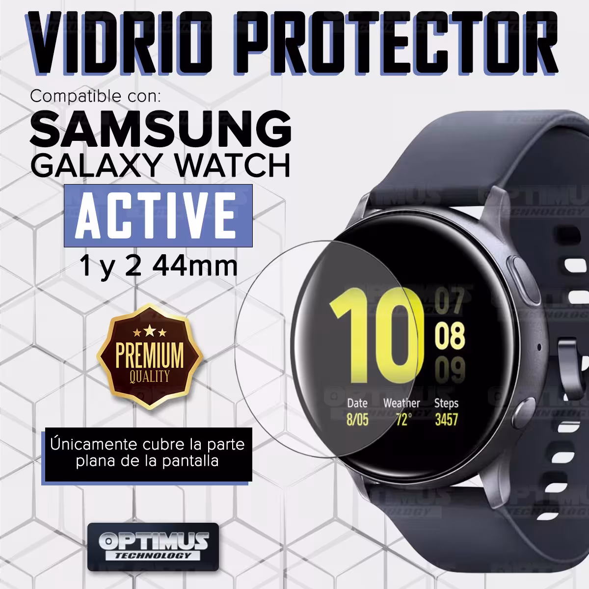 Vidrio Cristal Templado Protector para Reloj Inteligente Samsung Galaxy Watch Active 2 44mm