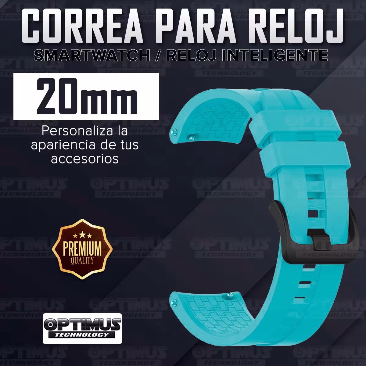 Banda Manilla Correa de Silicona 20mm (milímetros) para reloj o Smartwatch Casio Xiaomi fossil Huawei Samsung Michael Kors Rolex
