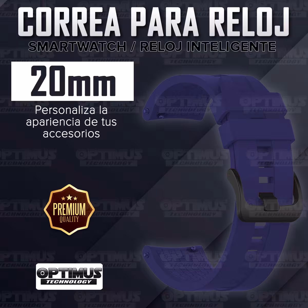 Banda Manilla Correa de Silicona 20mm (milímetros) para reloj o Smartwatch Casio Xiaomi fossil Huawei Samsung Michael Kors Rolex
