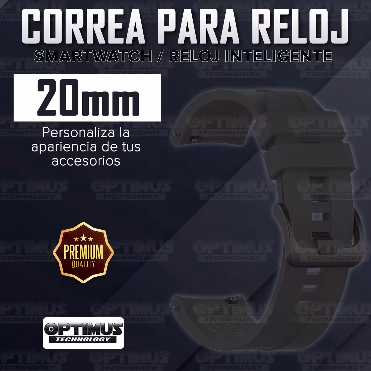 Banda Manilla Correa de Silicona 20mm (milímetros) para reloj o Smartwatch Casio Xiaomi fossil Huawei Samsung Michael Kors Rolex