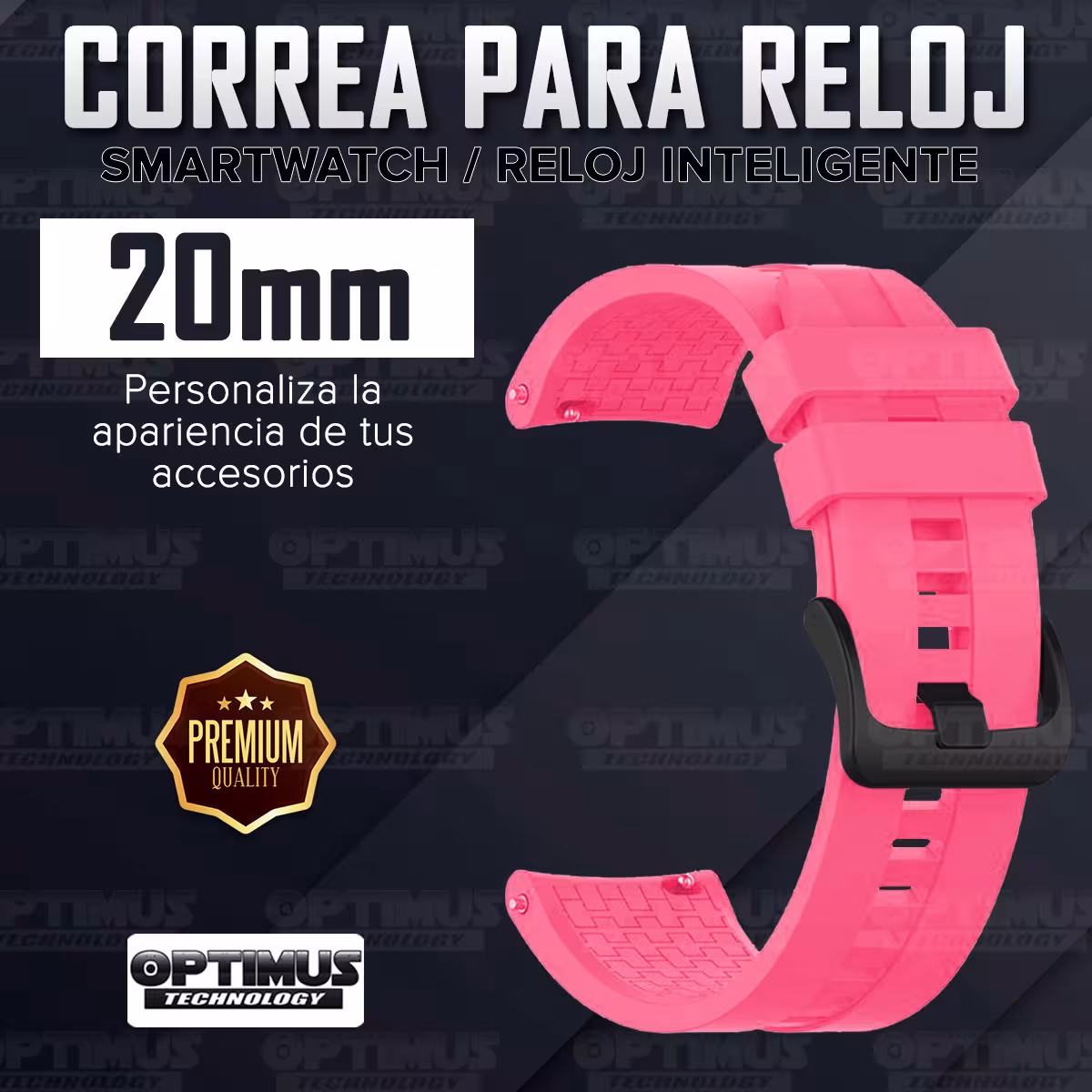 Banda Manilla Correa de Silicona 20mm (milímetros) para reloj o Smartwatch Casio Xiaomi fossil Huawei Samsung Michael Kors Rolex