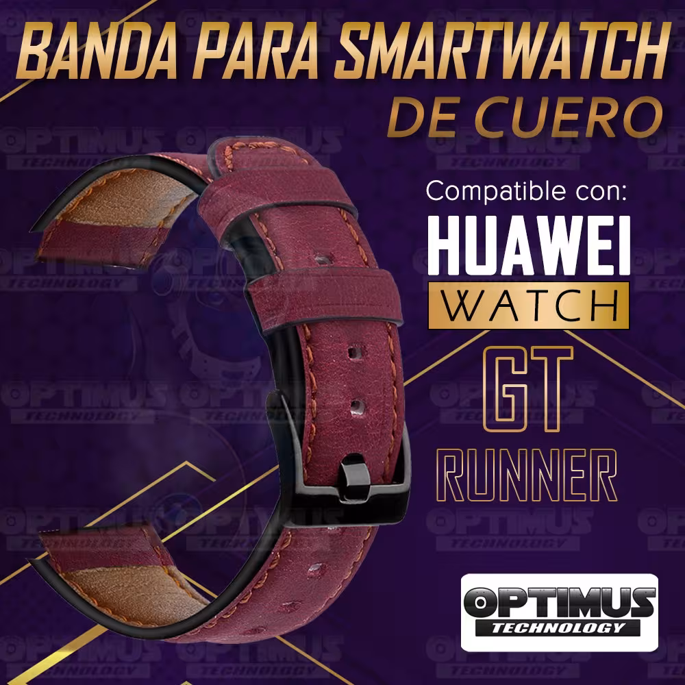 Pulso Manilla Correa De Cuero para reloj Smartwatch Huawei Watch GT Runner