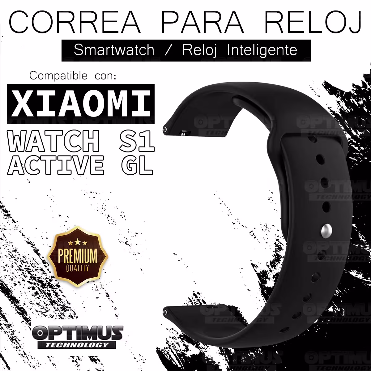 Correa Pulso de Goma tipo iWatch 22mm para reloj o Smartwatch Xiaomi Watch S1 Active GL