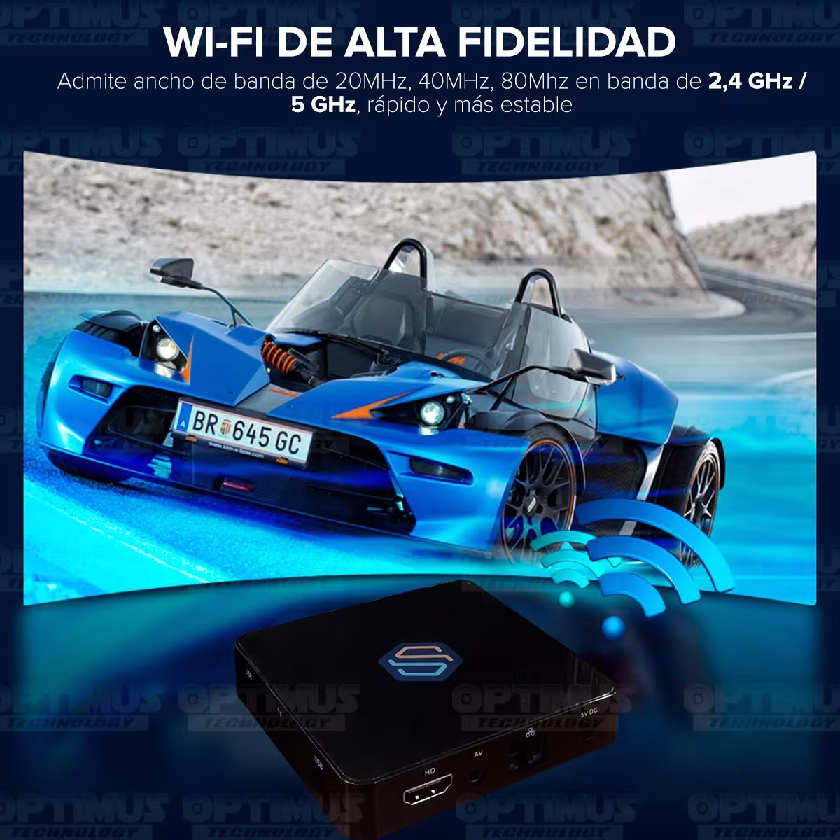 TV Box Android 12 Televisor LED a Smart TV Wi-Fi Streaming Transmite 4K Ultra HD 4GB de RAM 64GB Almacen + Teclado inalámbrico