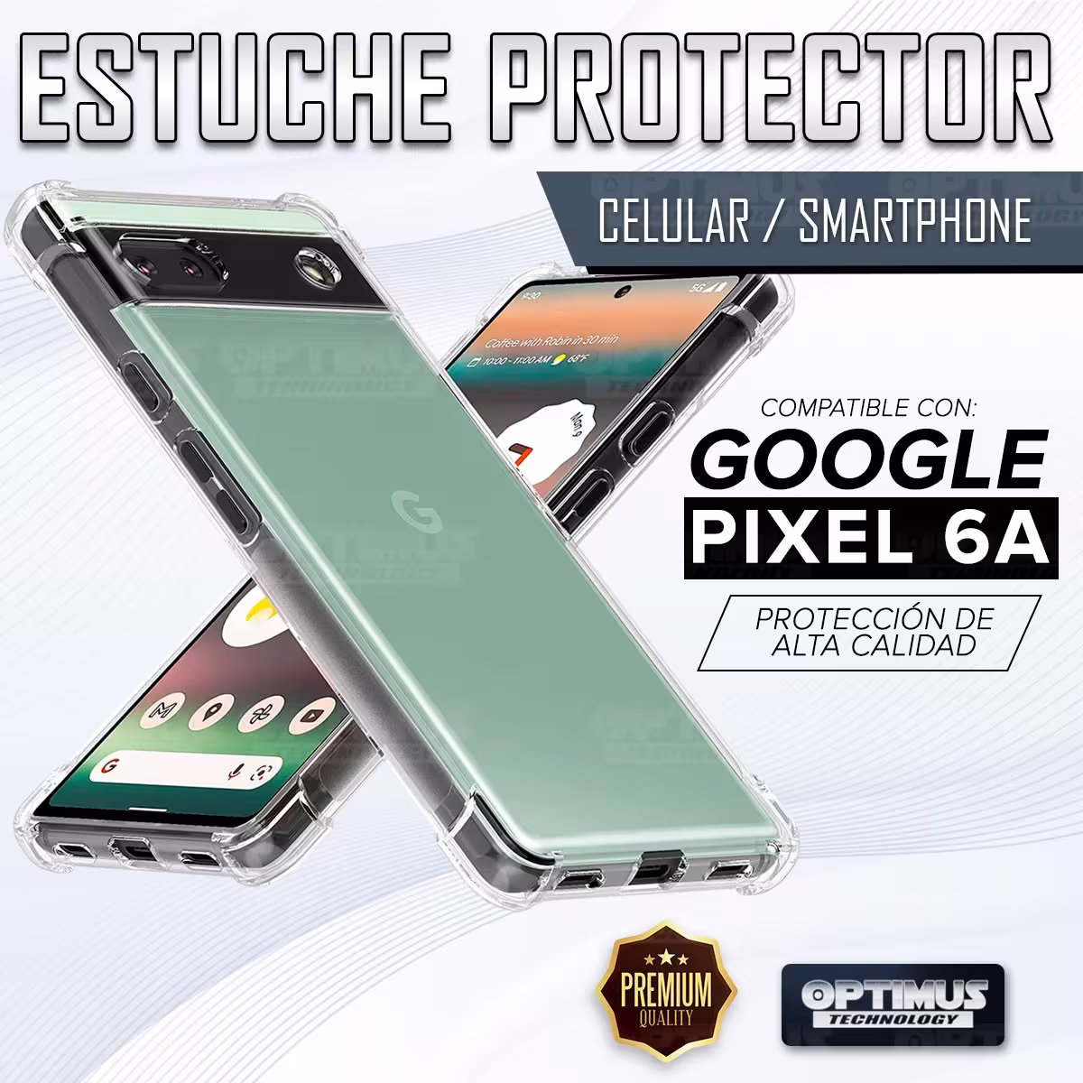 Estuche Case Forro Carcasa Protectora Delgada Anticaída para Celular Smartphone Google Pixel 6A 5G 2022