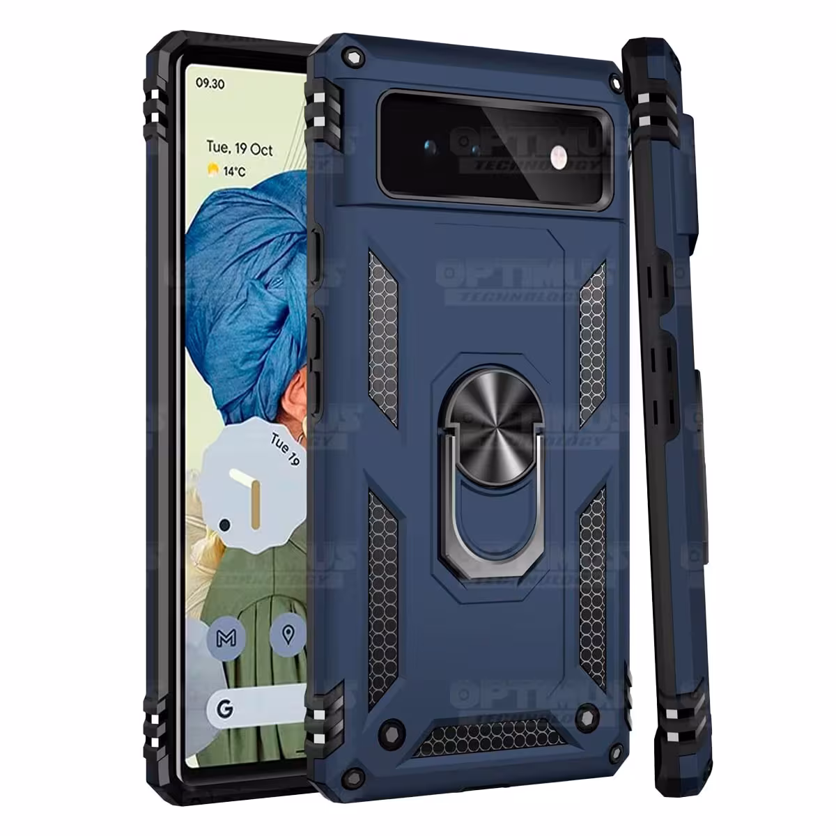 Estuche Case Forro Carcasa Protectora Anti-Shock doble capa con soporte para Celular Smartphone Google Pixel 6
