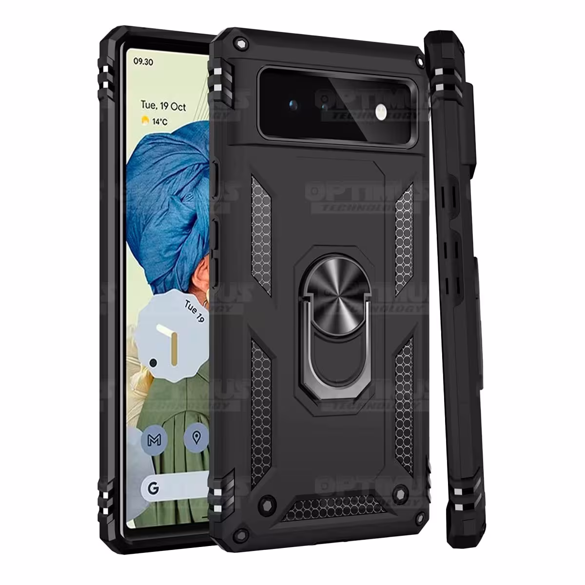 Estuche Case Forro Carcasa Protectora Anti-Shock doble capa con soporte para Celular Smartphone Google Pixel 6