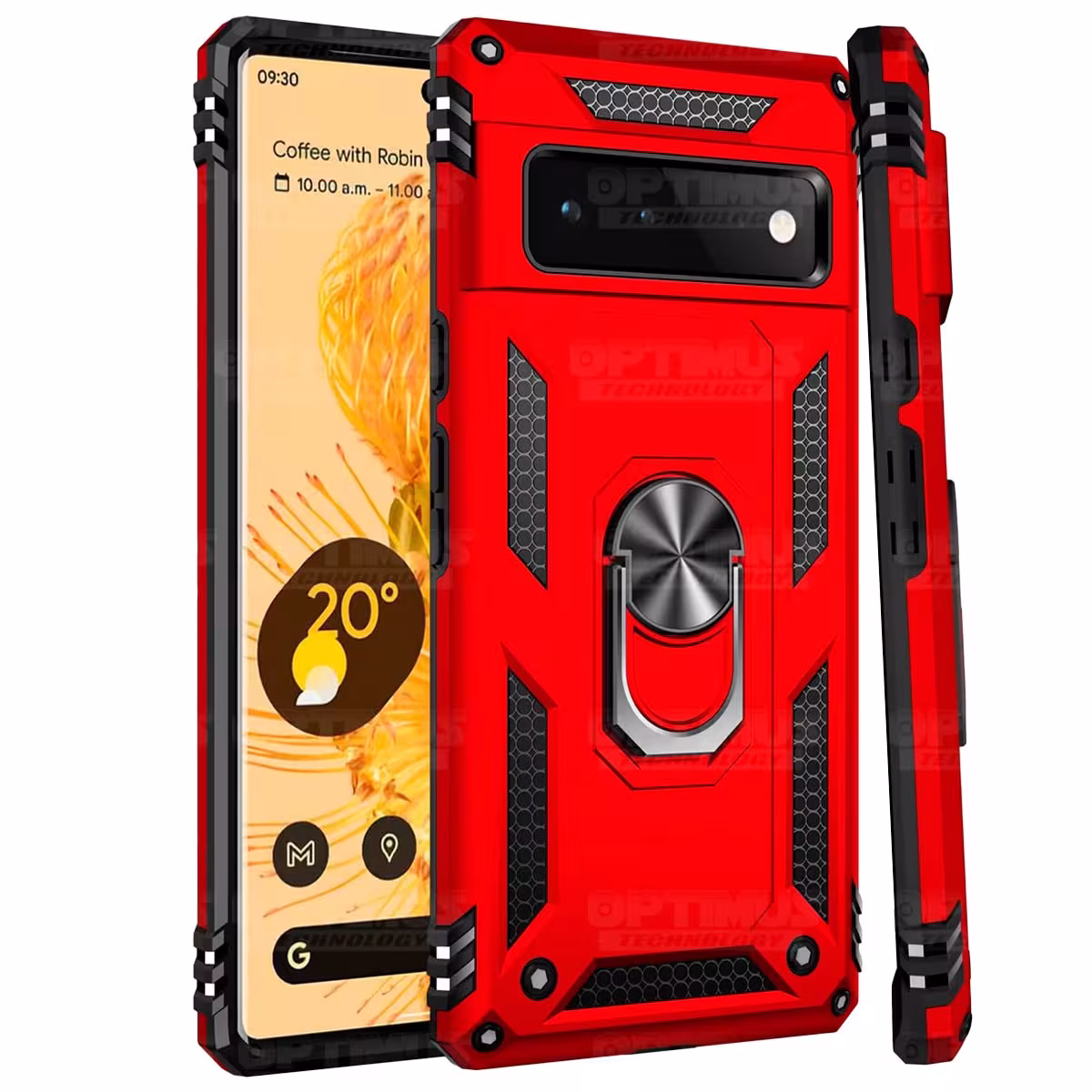 Estuche Case Forro Carcasa Protectora Anti-Shock doble capa con soporte para Celular Smartphone Google Pixel 6 Pro