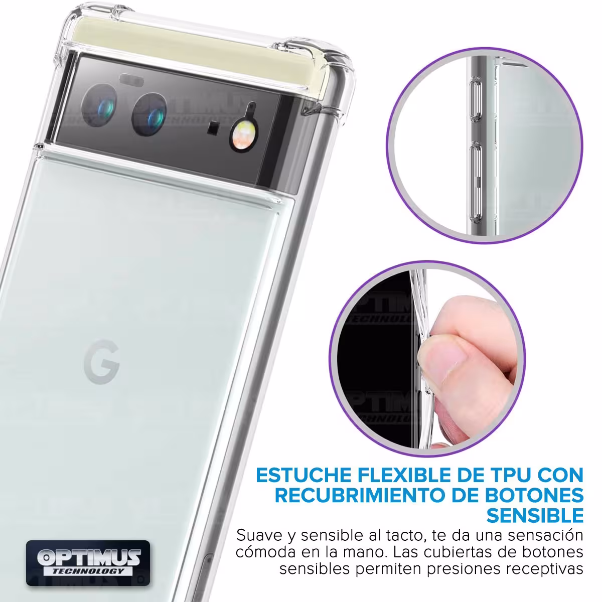 Estuche Case Forro Carcasa Protectora Delgada Anticaída para Celular Smartphone Google Pixel 6