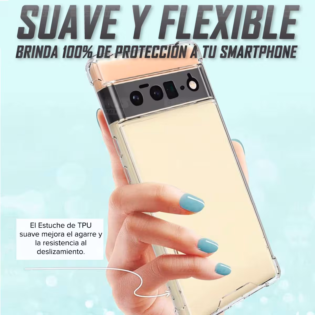 Kit Vidrio UV templado liquido y Estuche Case Forro Protector para Celular Google Pixel 6 Pro