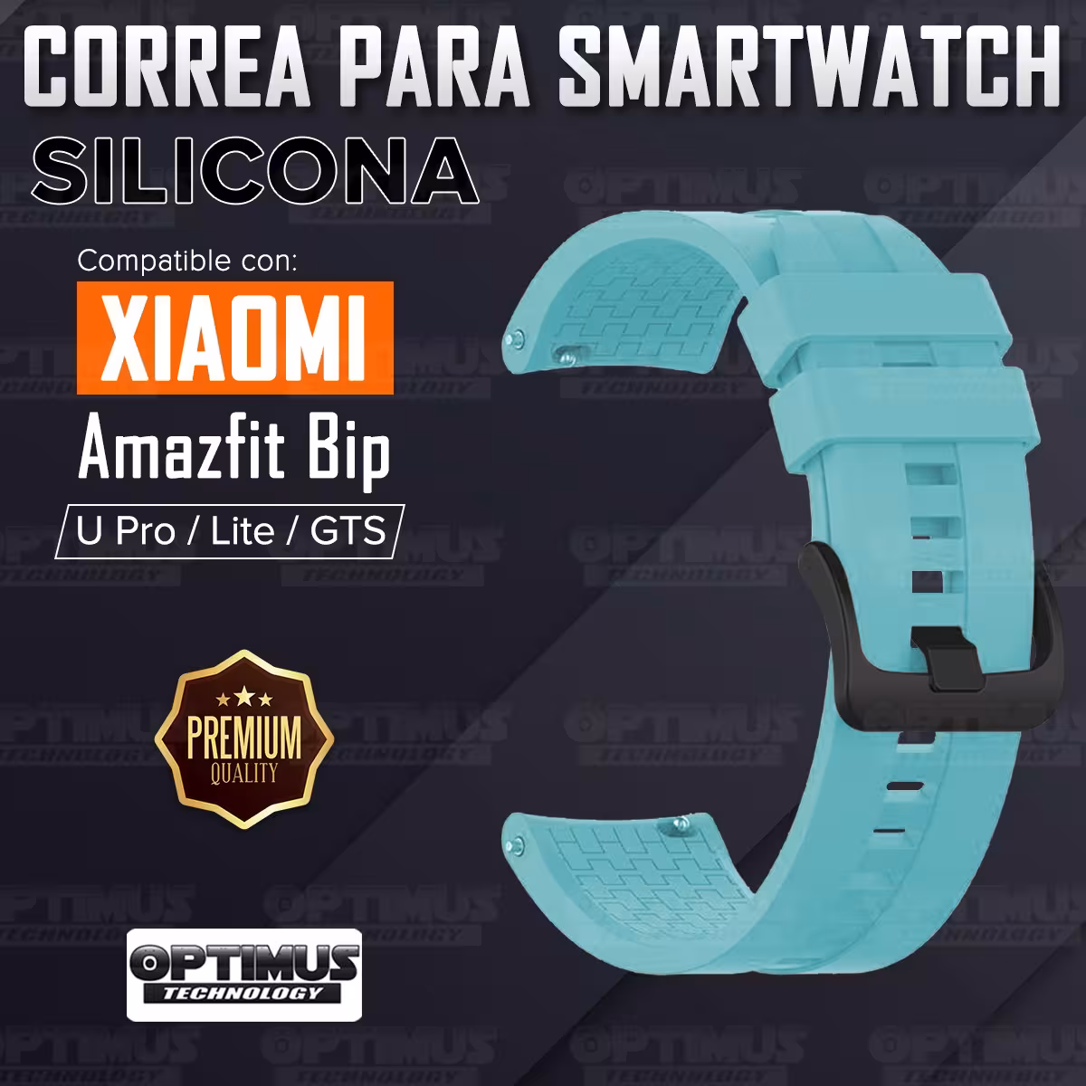 Banda Manilla Correa de Silicona 20mm para Reloj inteligente Xiaomi Amazfit Basic Bip U / Pro / Lite / S / GTS