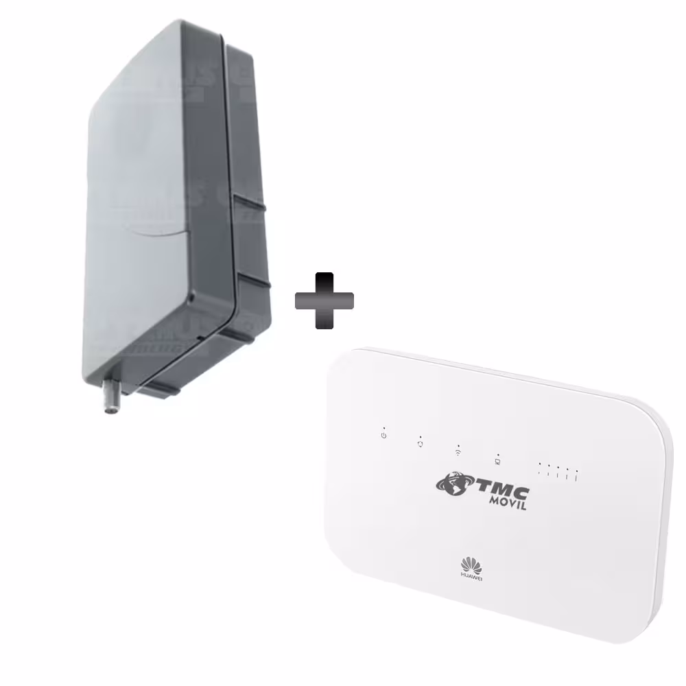 KIT Antena Amplificadora De Señal WeBoost Panel Grey Con Enrutador Huawei B612S-51D LTE 300 Mbps