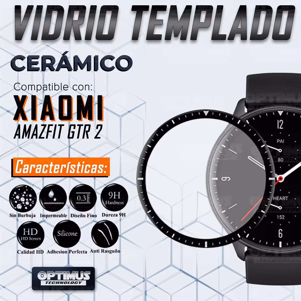 Vidrio Templado Cerámico Nanoglass Para Reloj Smartwatch Xiaomi Amazfit Fashion GTR 2 Classic / Sport