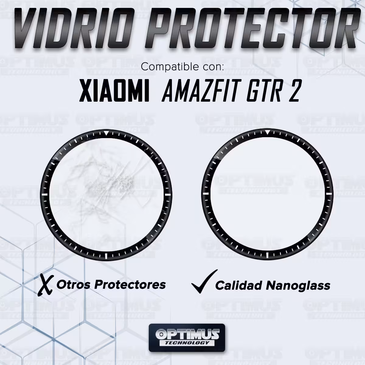 Vidrio Templado Cerámico Nanoglass Para Reloj Smartwatch Xiaomi Amazfit Fashion GTR 2 Classic / Sport