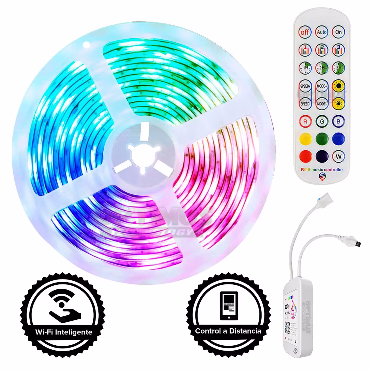 Extensión Tira Cinta de luces LED inteligentes Smart Wifi RGB 5 Metros con control compatible con Google Home Amazon Alexa