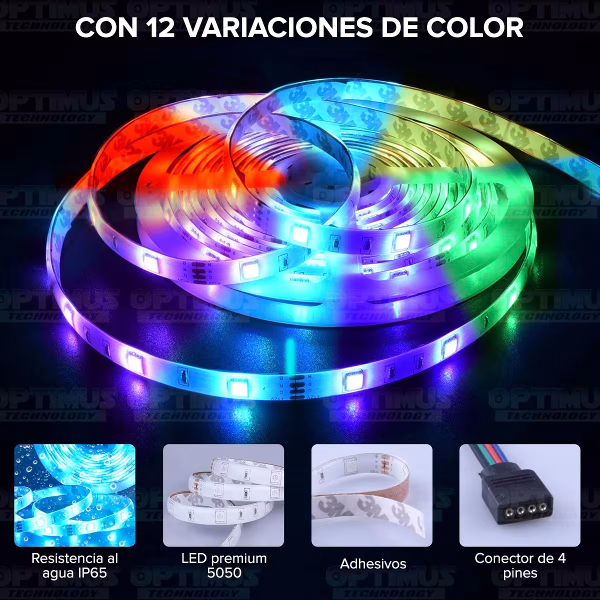 Extensión Tira Cinta de luces LED inteligentes Smart Wifi RGB 5 Metros con control compatible con Google Home Amazon Alexa