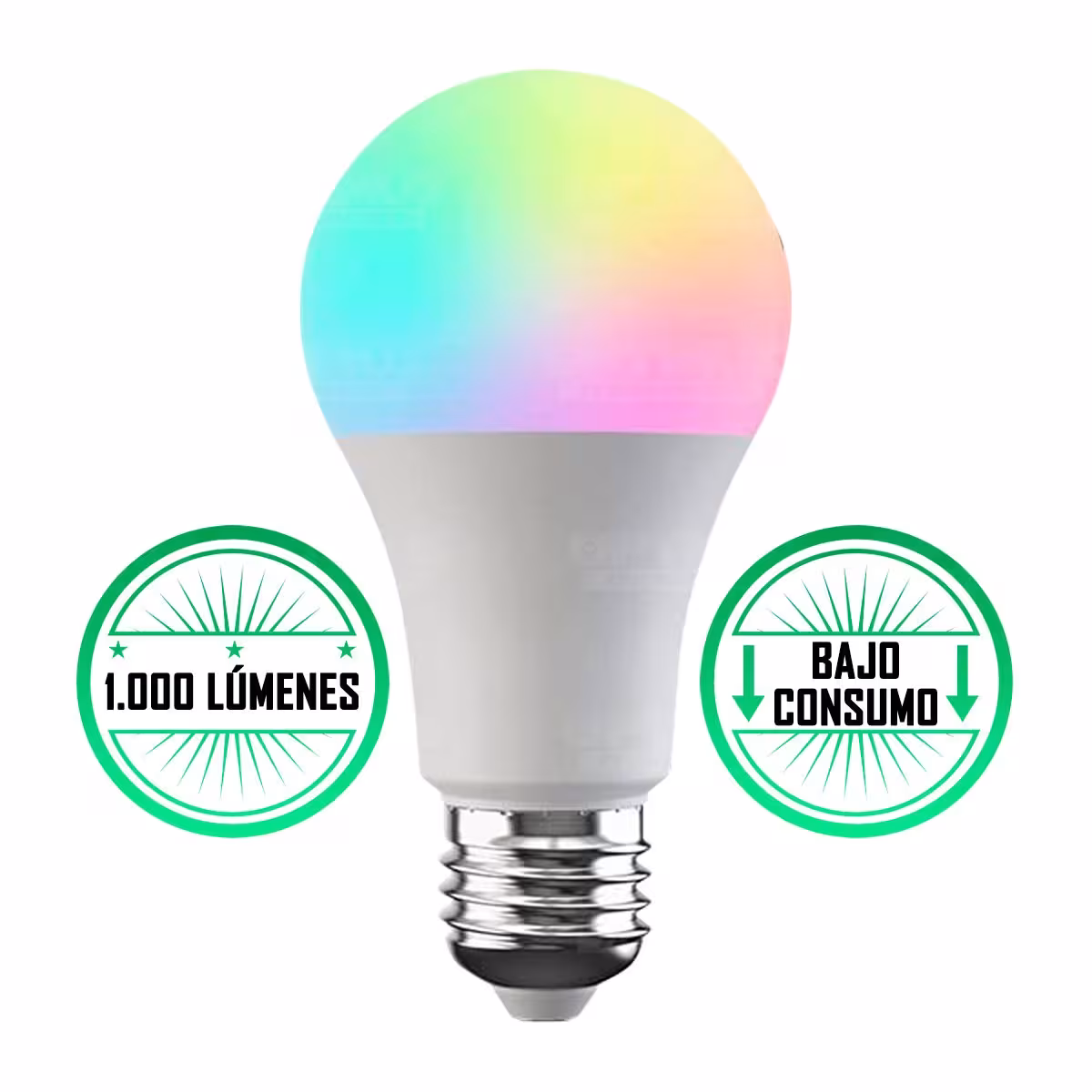 Bombillo Luz inteligente Smart Bulb Wifi 1000 lúmenes 10W compatible Google Apple Amazon Alexa bajo consumo