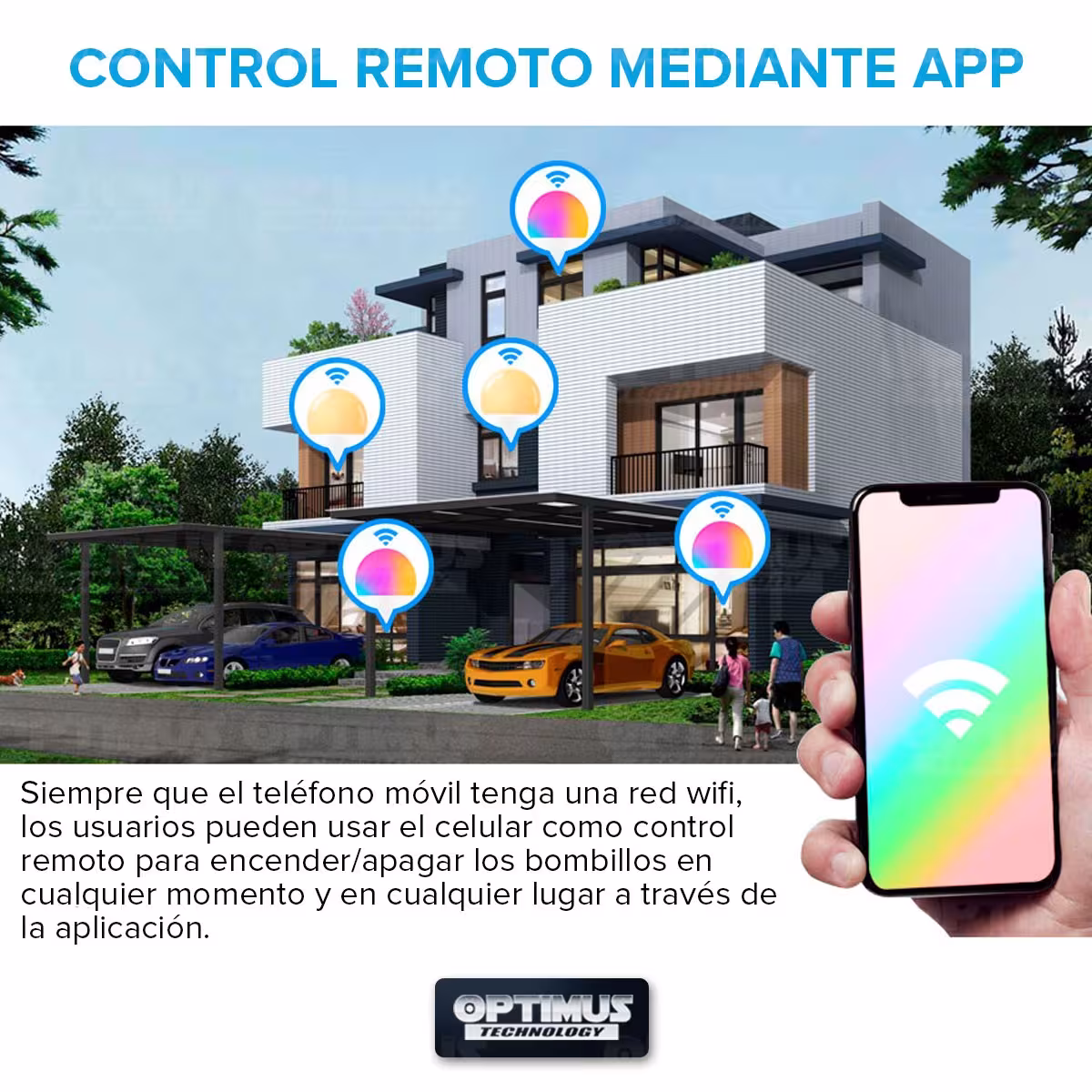 Bombillo Luz inteligente Smart Bulb Wifi 1000 lúmenes 10W compatible Google Apple Amazon Alexa bajo consumo