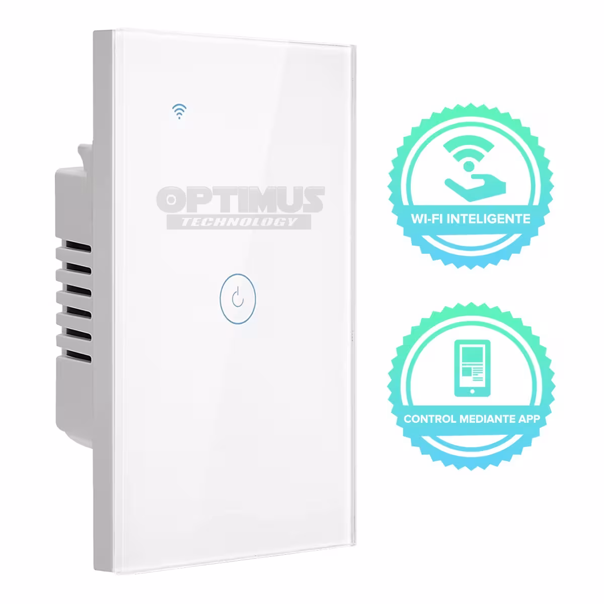 Interruptor de luz inteligente Wifi Smart Switch de 1 vía Táctil Panel de vidrio para Google Home Apple Home Kit Amazon Alexa