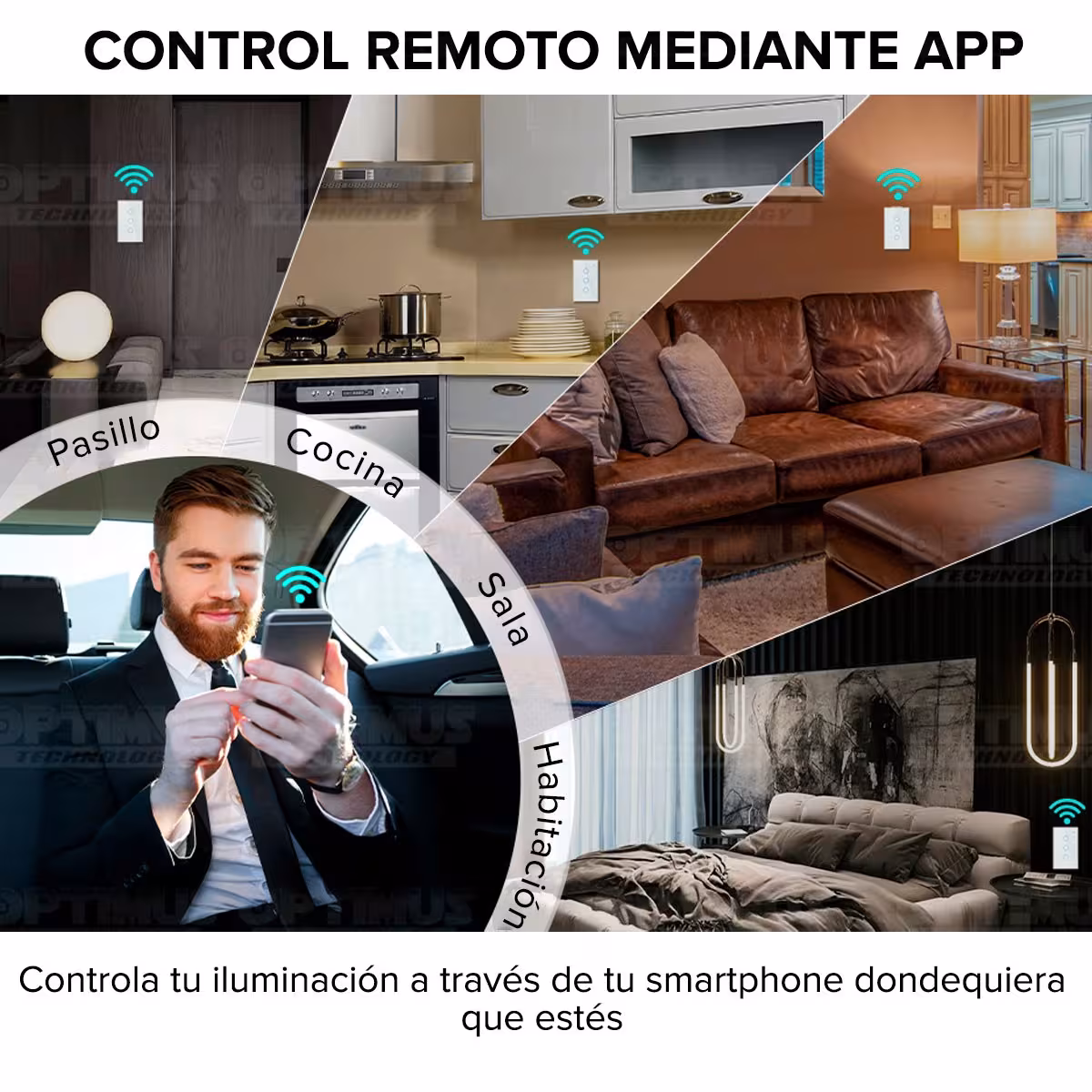 Interruptor de luz inteligente Wifi Smart Switch de 2 vías Táctil Panel de vidrio para Google Home Apple Home Kit Amazon Alexa