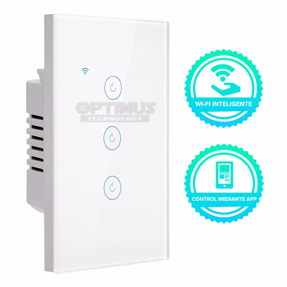 Interruptor de luz inteligente Wifi Smart Switch de 3 vías Táctil Panel de vidrio para Google Home Apple Home Kit Amazon Alexa