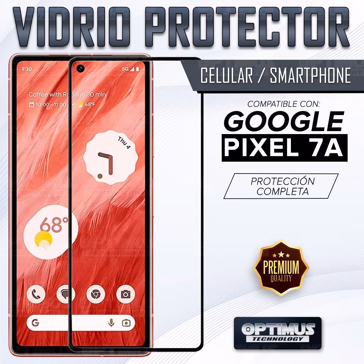 Vidrio Cristal Templado Protector para celular smartphone Google Pixel 7A 5G 2023 6,1 pulgadas