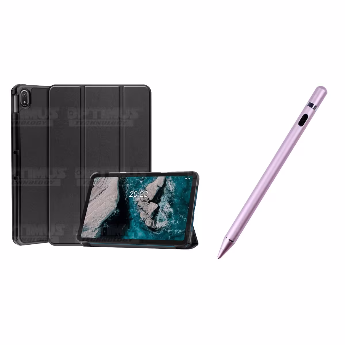 Kit Case Forro Protector + Lápiz Óptico Digital Stylus Pen para Tablet Nokia T20 10,4 Pulgadas 2021 TA-1397 / TA-1394 / TA-1392