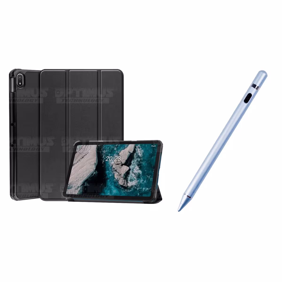 Kit Case Forro Protector + Lápiz Óptico Digital Stylus Pen para Tablet Nokia T20 10,4 Pulgadas 2021 TA-1397 / TA-1394 / TA-1392