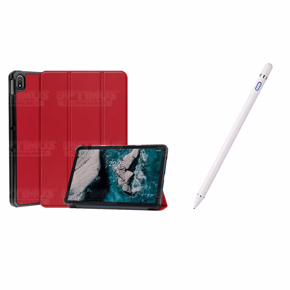 Kit Case Forro Protector + Lápiz Óptico Digital Stylus Pen para Tablet Nokia T20 10,4 Pulgadas 2021 TA-1397 / TA-1394 / TA-1392