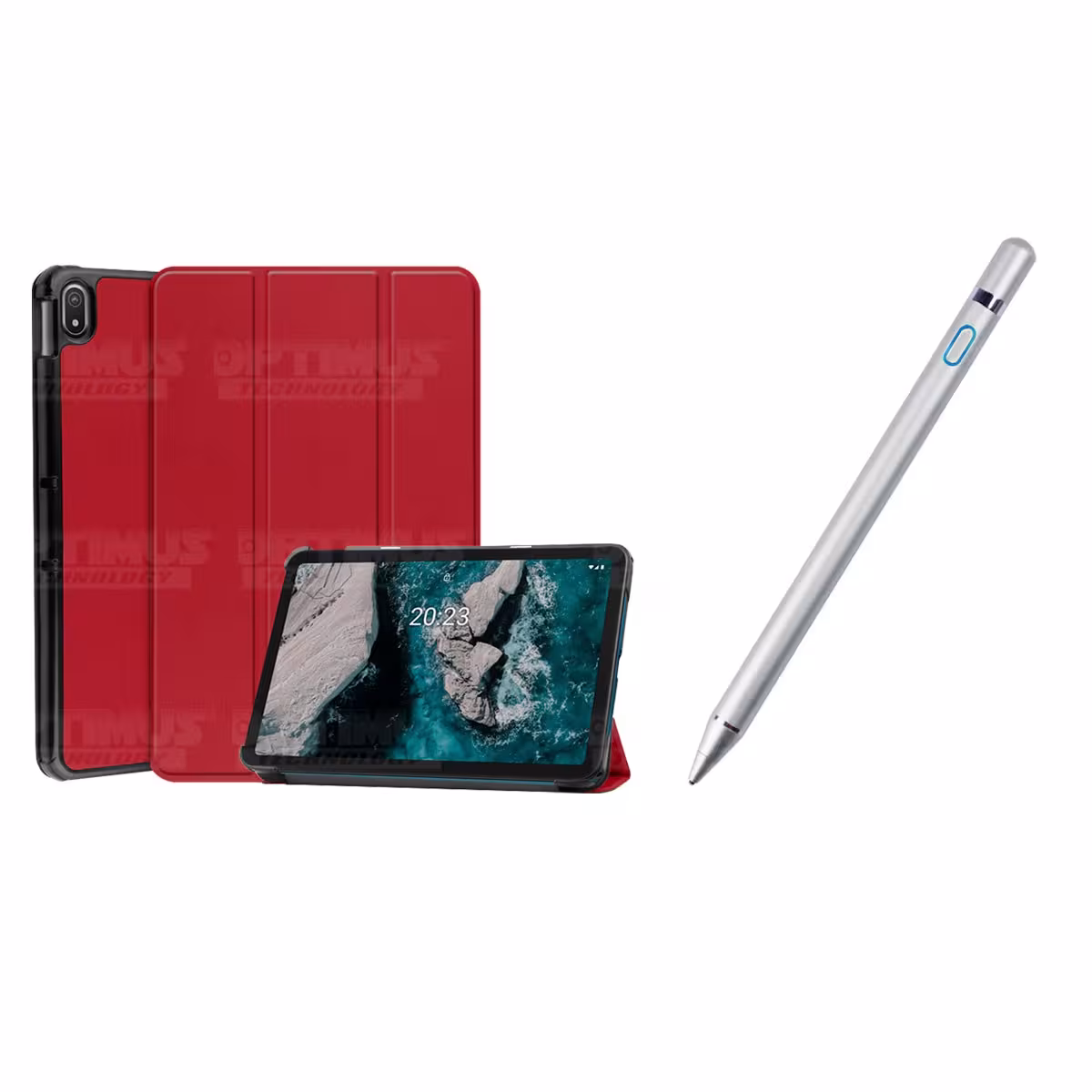 Kit Case Forro Protector + Lápiz Óptico Digital Stylus Pen para Tablet Nokia T20 10,4 Pulgadas 2021 TA-1397 / TA-1394 / TA-1392