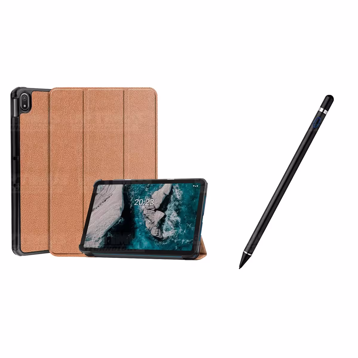 Kit Case Forro Protector + Lápiz Óptico Digital Stylus Pen para Tablet Nokia T20 10,4 Pulgadas 2021 TA-1397 / TA-1394 / TA-1392